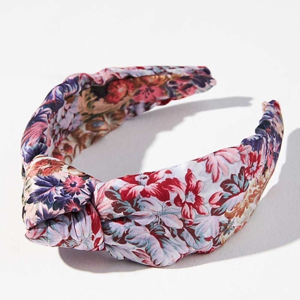 Anthropologie Kachel Everly Floral Print Headband knotted New